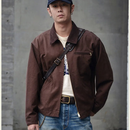 Classic Detroit Jacket J01 American Vintage Workwear Spring/Fall 100% Cotton Canvas Jacket J97 Loose-Fit Lightweight Coat