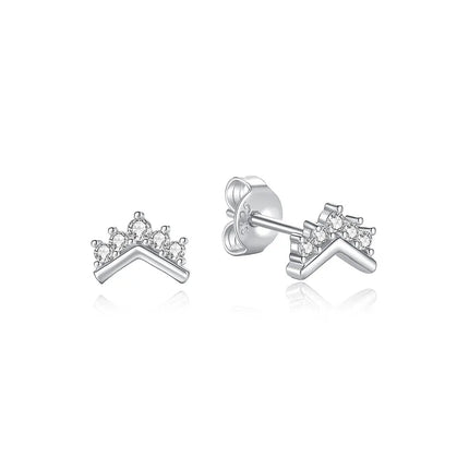 Orecchini Originali in Argento Sterling 925, Modello 2026, a Perno e a Cerchio con Cristalli, per Donna, in Oro Rosa, con Corona, Cuore, Infinito, Ape, Gioielli platinumshop