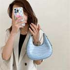 Fashion Stone Pattern Shoulder Bag Women'S Small Handle Underarm Bag Clutch Luxury Women'S Handbag Tote Bag Mini Dumpling Bag PlatiNum