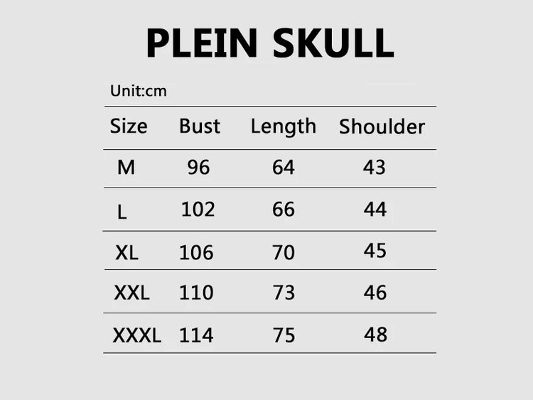 Plein Skull Light Luxury Fashion Brand Men's Pure Cotton Two-Piece Set Punk Spring and Autumn Hip-Hop Party Set Outdoor Sports