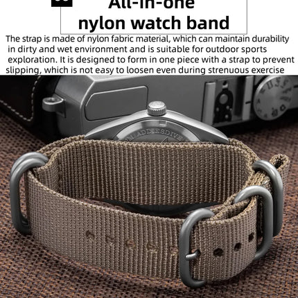 ADDIESDIVE 36mm Men's Analog Watch Bubble Mirror Glass 100m Waterproof Luminous Watch Simple Men Quartz Watches with Nylon Strap