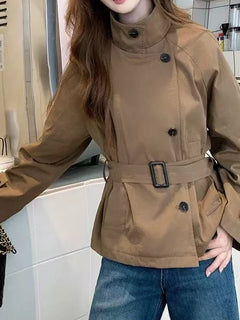 Elegant Casual Winter Slim Fit Overcoat Women's Formal Vintage Long Sleeve Outerwear Warm Coat 2025 Fashion Cardigan Jacket New