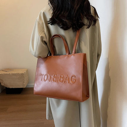 Designer Tote Bag For Women Large Capacity Handbag Portable Brand Briefcase Top Quality Pu Leather Female Shoulder Crossbody Bag PlatiNum