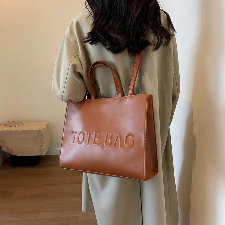 Designer Tote Bag For Women Large Capacity Handbag Portable Brand Briefcase Top Quality Pu Leather Female Shoulder Crossbody Bag PlatiNum