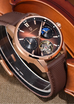 PAGANI DESIGN 41MM Orologio da uomo Orologio meccanico automatico di lusso Orologio da pilota impermeabile in acciaio inossidabile da 100 m PDYS021