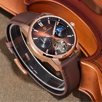 PAGANI DESIGN 41MM Orologio da uomo Orologio meccanico automatico di lusso Orologio da pilota impermeabile in acciaio inossidabile da 100 m PDYS021