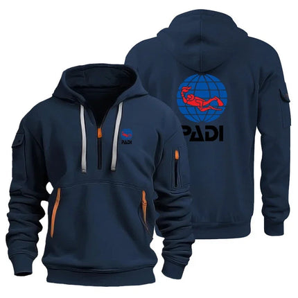 Padi's new men's casual sportswear, men's hooded sportswear, outdoor activity training clothes, printed fashionable home furnish PlatiNum