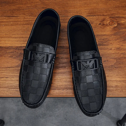 Scarpe casual da uomo con la nuova copertura piatta antiscivolo dal design a quadretti in stile britannico sono adatte per scarpe da ginnastica da uomo pigre