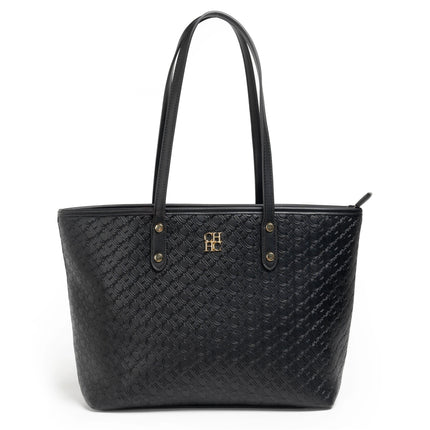 CH 2026 New Embossed Tote Bag Set 2Pcs Large Capacity Shoulder Bag with Pouch Luxury Designer Handbag for Women PlatiNum