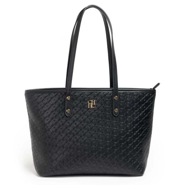 CH 2026 New Embossed Tote Bag Set 2Pcs Large Capacity Shoulder Bag with Pouch Luxury Designer Handbag for Women PlatiNum