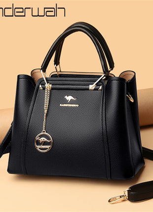 2024 Luxury Women Designer 3 Layers Shoulder Crossbody Sac Ladies Large Capacity Leather Handbags Shopper Brand Messenger Totes PlatiNum