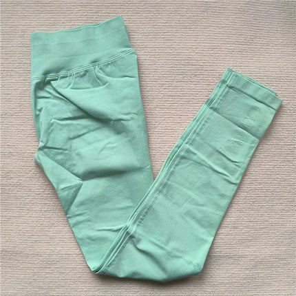 Seamless Sporty Leggings High Elastic Yoga Leggings Fitness Pants Butt Lifting Tights Tummy Control Squat Proof Workout Tights PlatiNum