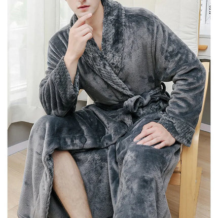 Donna Autunno e Inverno Caldo Lungo Velluto Corallo Spessore Coppia Accappatoi Da Bagno Uomo Donna Pigiama Doccia Accappatoio Asciugamani Da Bagno Per Adulti