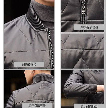 Men's Down Jacket Short Men's Cold Jacket Thick Warm Coats for Men Winter Winter Parkas for Men Stand-up Collar Men Parka