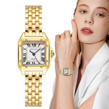 Orologio da donna leggero marchio di lusso business oro acciaio inossidabile moda donna orologi al quarzo orologio femminile braccialetto orologio da polso platinumshop