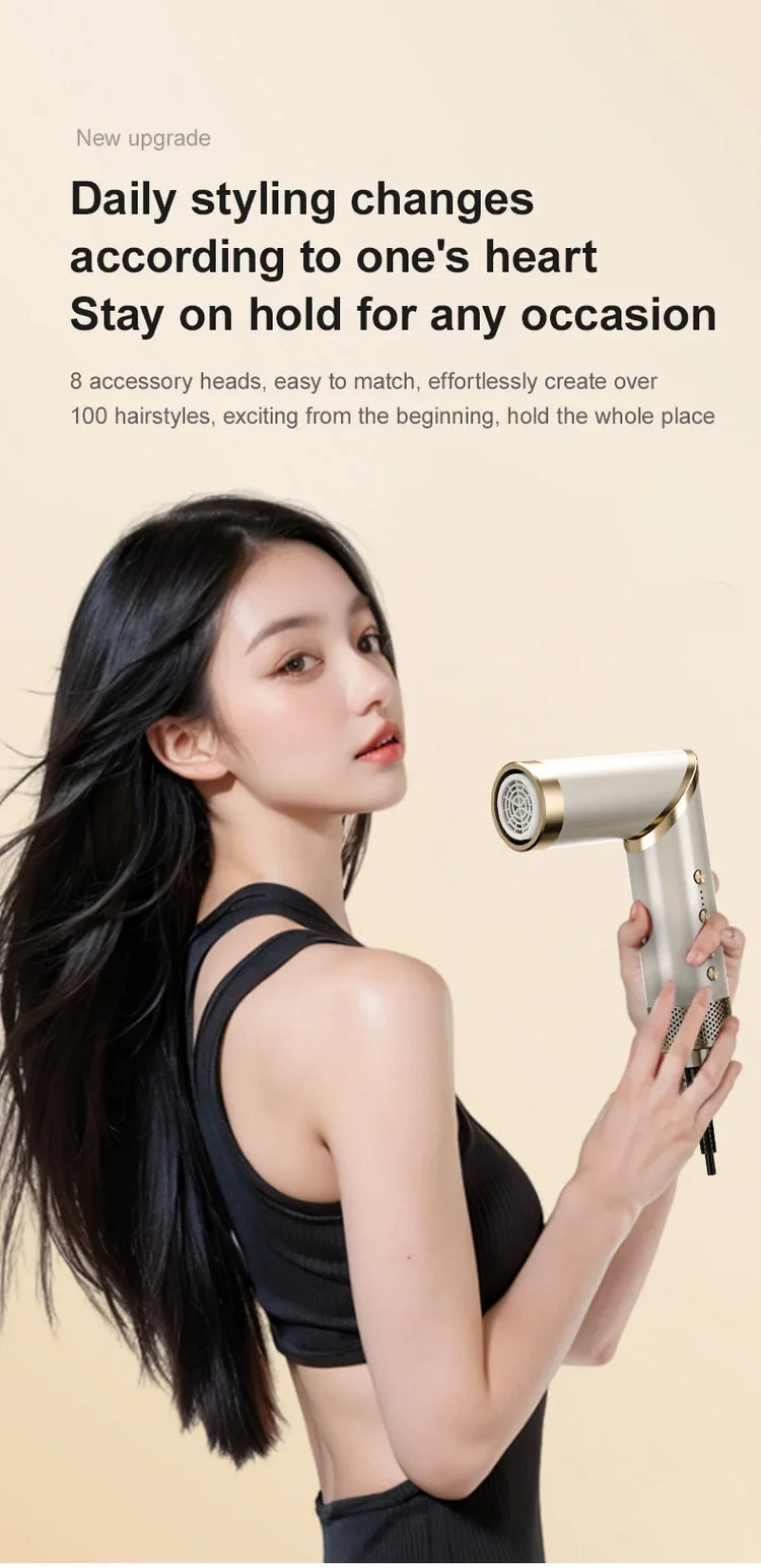 9 in 1 Hair dryer Professional Negative Ion curling Iron Hair Straightener Brushless Motor High Speed Hair Dryer Hot Comb Set