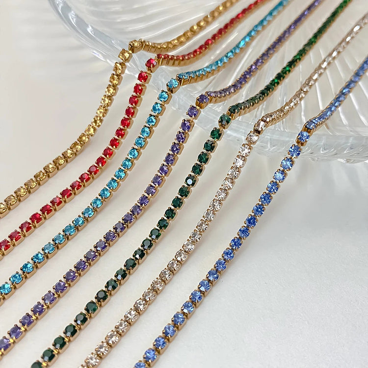eManco Fashion Crystal High Quality Stainless Steel Gold Plated Necklace Ladies Charming Accessories Gifts Wholesale PlatiNum