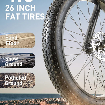 BURCHDA RX80 Bicicletta Elettrica da Montagna 1000W 50KM/H, Batteria al Litio 48V20AH, Pneumatici Fat 4.0 da 26 Pollici, E-Bike per Adulti