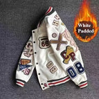 white padded