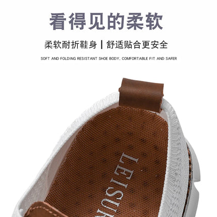 Scarpe Eleganti Casual da Uomo, Sneakers da Passeggio alla Moda, Oxford in Rete per il Lavoro, Leggere con Suola Morbida