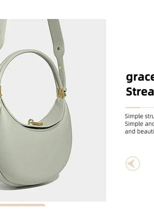 2025 Luxury Quality Half Moon Women's Shoulder Bag Crossbody Aesthetic Bags Women's Handbag Lock Catch Designer Underarm Bags PlatiNum