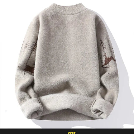 Winter new style Men's Sweater Long sleeve Letter Pattern Men Fashion Sweaters Thicken Warm Wool Pullovers Sweater