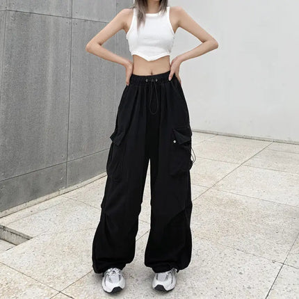 Pantaloni cargo retrò Moda donna Streetwear Vita alta Pantaloni sportivi casual sottili Pantaloni sportivi Harajuku Abbigliamento donna Pantaloni Mujer