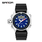 SANDA Sport orologio digitale al quarzo da uomo orologi subacquei creativi orologio da uomo con allarme impermeabile orologio con doppio Display Relogio Masculino platinumshop