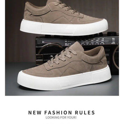 Men's Vulcanized Shoes Fashion Casual Sneakers Lace Up Platform Shoe High Quality Suede Casual Shoes for Men Sneakers Man Shoes