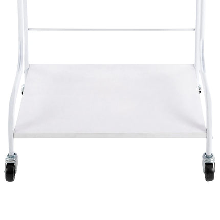 2-Tier Foot Bath Spa Trolley Cart Portable Pedicure Footrest with 4 Wheels Beauty Salon Nail Stand for Pedicures Massages Toenail Care, Load 100 kg/220.46 lbs