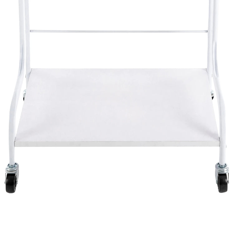 2-Tier Foot Bath Spa Trolley Cart Portable Pedicure Footrest with 4 Wheels Beauty Salon Nail Stand for Pedicures Massages Toenail Care, Load 100 kg/220.46 lbs