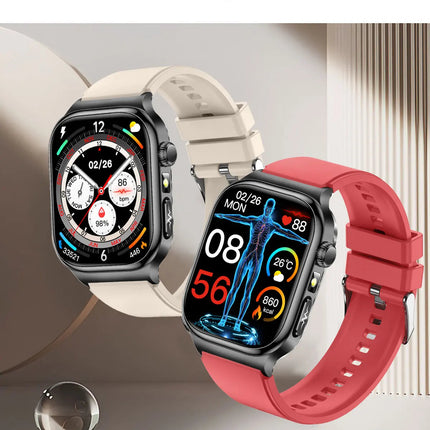 2026 Nuovo Misurazione Accurata Salute Smart Watch ECG + PPG Acido Urico Pressione Sanguigna Lipidi Nel Sangue Chiamata BT Smartwatch Per Le Donne Degli Uomini platinumshop