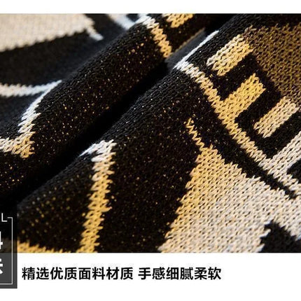 Autumn/winter New Fashion Thicken Warm Knitted Sweater Men's Casual Loose Sports Retro Plus Size High Quality Cardigan Sweater