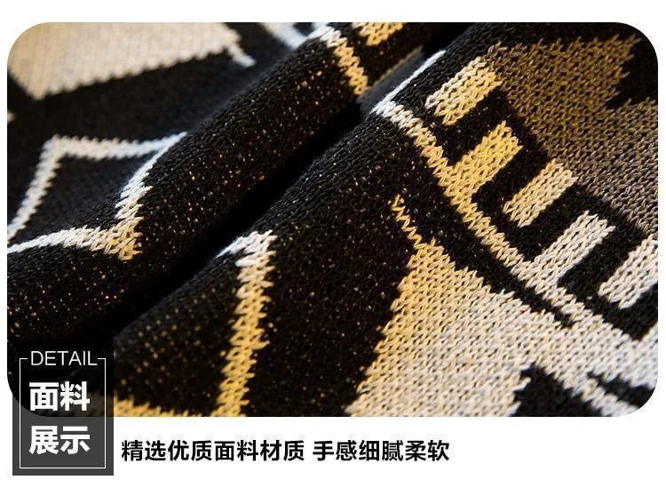 Autumn/winter New Fashion Thicken Warm Knitted Sweater Men's Casual Loose Sports Retro Plus Size High Quality Cardigan Sweater