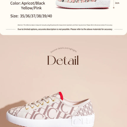 C-H Women's Casual Shoes  Autumn New Comfortable Canvas Shoes Skeleton Correction Woman Walking Shoes