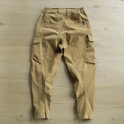 Outdoor Casual Men's Multi Pockets Cargo Pants 2025 Spring Fall Daily Fashionable Men Trousers Streetwear Mens Solid Color Pants