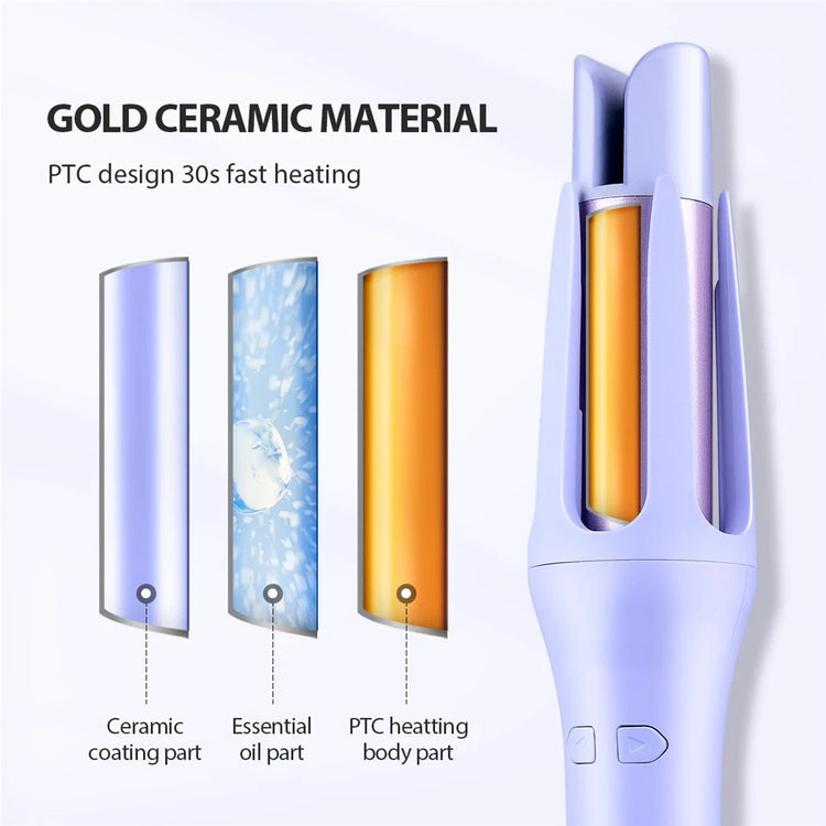 Tinsol 32mm Automatic Curling Iron Automatic Rotating Ceramic Curler Professional Curling Iron Curling Iron Curler