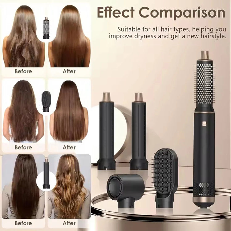 5 in 1 Professional Hair Dryer Straightener Hair Curler 1000W Electric Comb Hair Dryer Brush Hot Hair Volume Curlers Hair Style Set