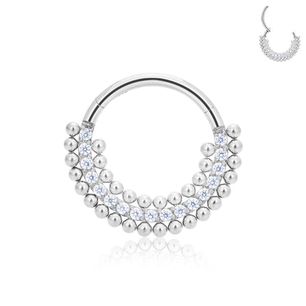 G23 Titanium Piercing Nose Ring Body Jewelry Hoop earings ASTM F136 Cartilage Tragus Diaphragm Titanium Hing PlatiNum