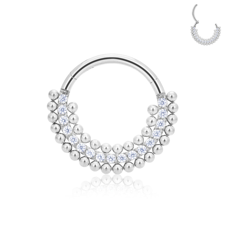 G23 Titanium Piercing Nose Ring Body Jewelry Hoop earings ASTM F136 Cartilage Tragus Diaphragm Titanium Hing PlatiNum
