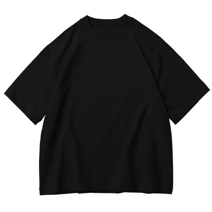 11.29oz 320Grams Heavy Cotton Weight Oversized Loose Men T-shirt Solid Color Drop Shoulder Short Sleeve High Quality PlatiNum