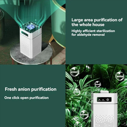 Purificatore d'aria portatile USB HOMEFISH con filtro per aromaterapia, fumo e odori, con filtro sostituibile per casa, auto e cucina