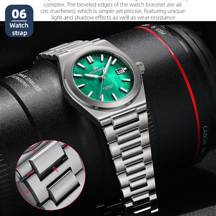AddiesKin K008 Japan Miyota 9015 Automatic Movement 24 Jewels 28800bph 42h Power Reserve Ultra Thin 10mm Skeleton Case Back