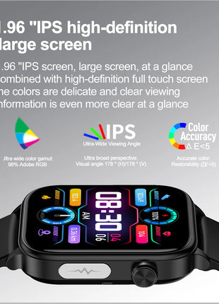 2025 Nuovo AI Diagnosi Lipidi nel sangue Acido urico Test di composizione corporea Smart Watch per uomo ECG + PPG Chiamata Bluetooth Salute Smartwatch platinumshop