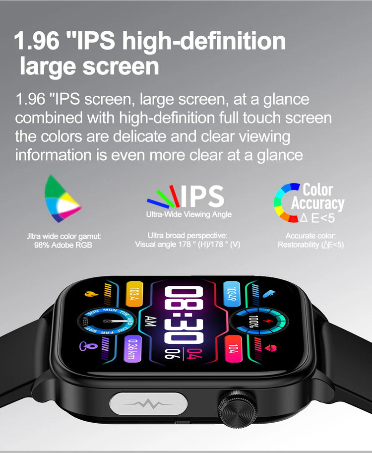 2025 Nuovo AI Diagnosi Lipidi nel sangue Acido urico Test di composizione corporea Smart Watch per uomo ECG + PPG Chiamata Bluetooth Salute Smartwatch platinumshop