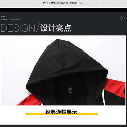 New men's Zipper Cardigan, Pants, High-end Fashion Two-piece Set, Casual Sportswear, Spring and Autumn Printed Commuting Set PlatiNum