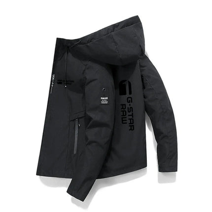 2026 New Fall/Winter Men's Jacket - High-Quality Printed Outdoor Sports Hoodie - Windproof Fashion Casual Jacket