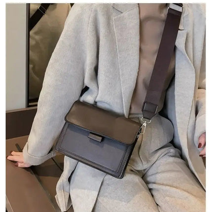 Classic Designer PU Leather Crossbody Bag for Women Travel Handle Handbag Fashion Shoulder Messenger Bag Ladies Small Flap Bag PlatiNum