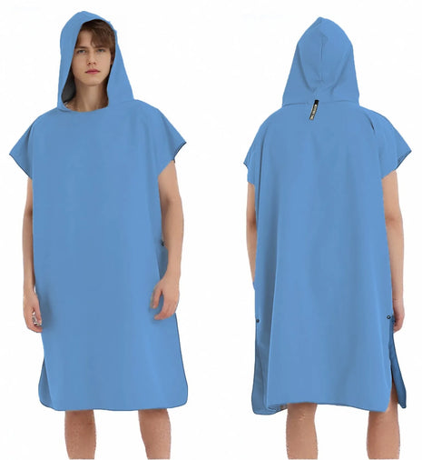 Asciugamano poncho da surf con cappuccio Asciugamano in spugna ad asciugatura rapida Cambio di copertura per adulti Surf Nuoto Spiaggia Sport acquatici Ocean Essential Acc