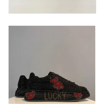 Luxury Fashion New Designer Men's Charm Rhinestone All Match Platform Causal Shoes Male Flats Moccasins Walking Sneakers Zapatos